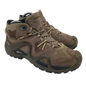 LOWA Bora GTX QC Gore-Tex Size 8 Med Tan Suede Ankle Hiking Boots WP Trail Shoes